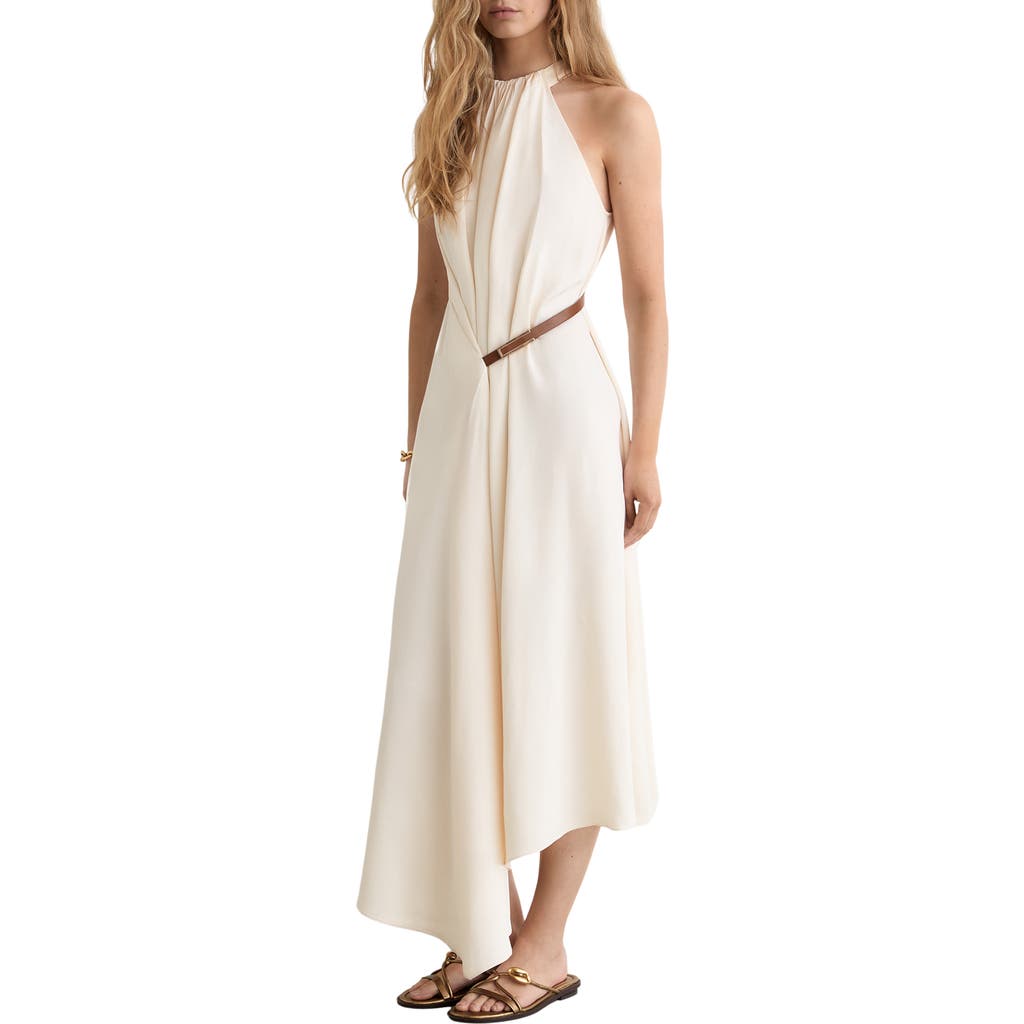 Reiss Reiss Evie Halter Neck Handkerchief Hem Midi Dress