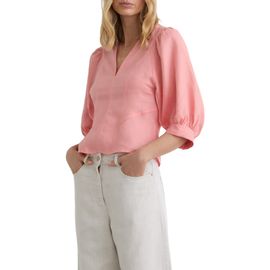 Reiss Reiss Evie Puff Sleeve Linen Top