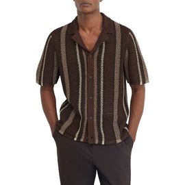 Reiss Reiss Farin Striped Short Sleeve Sweater