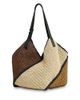 Reiss Reiss Farrah Color Block Raffia Shoulder Bag - 1