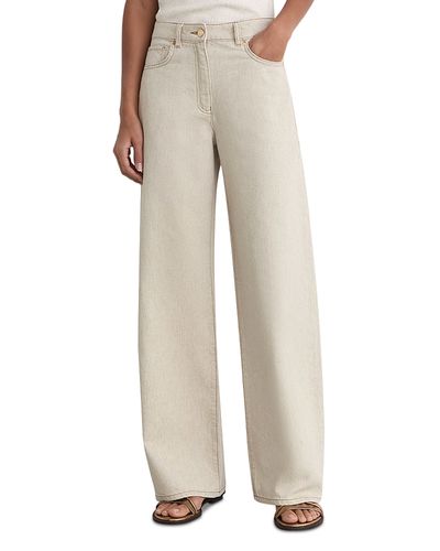 Reiss Reiss Febe High Rise Wide Jeans in Cream