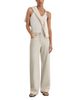 Reiss Reiss Febe High Rise Wide Jeans in Cream - 2