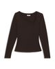Reiss Reiss Felicity Asymmetric Neck Long Sleeve Top - 5