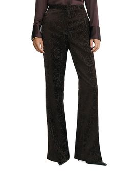 Reiss Reiss Flocked Velvet Flared Pants