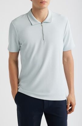 Reiss Reiss Forno Jacquard Half Zip Polo