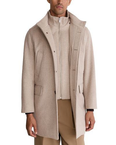Reiss Reiss Fossil Funnel Neck Gilet Insert Coat
