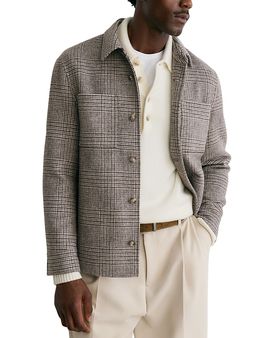 Reiss Reiss Gano Prince Of Wales Check Pocket Overshirt