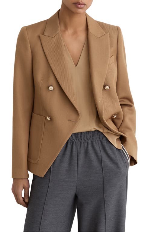 Reiss Reiss Gigi Double Breasted Twill Blazer