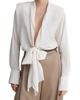 Reiss Reiss Glenn Tie Waist Silk Top - 3