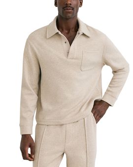 Reiss Reiss Gray Polo Collar Sweatshirt