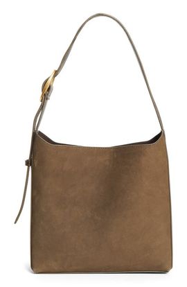 Reiss Reiss Greta Suede & Leather Shoulder Bag