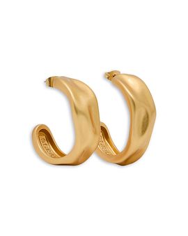 Reiss Reiss Halle Hammered C Hoop Earrings