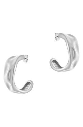 Reiss Reiss Halle Hammered Hoop Earrings