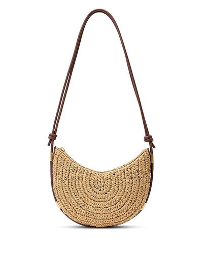 Reiss Reiss Harriet Raffia Effect Rope Style Leather Shoulder Bag