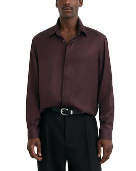 Reiss Reiss Herringbone Stripe Point Collar Shirt