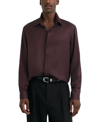 Reiss Reiss Herringbone Stripe Point Collar Shirt