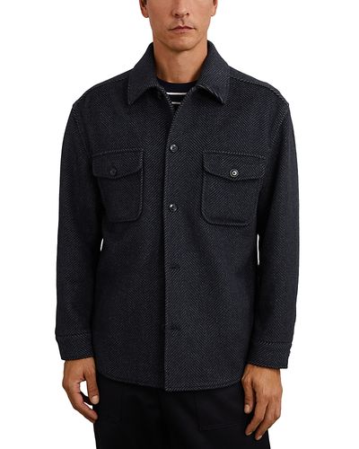 Reiss Reiss Herringbone Twin Pocket Shirt Jacket