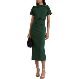 Reiss Reiss Hilary Ruched Cowl Neck Midi Dress