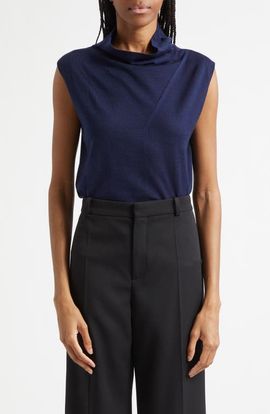 Reiss Reiss Honey Cowl Neck Sleeveless Wool Sweater