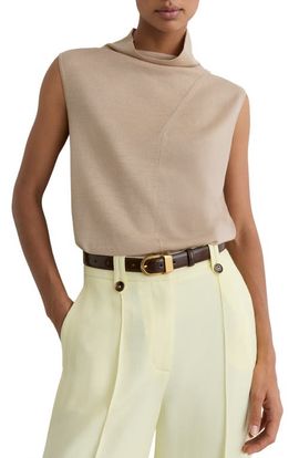 Reiss Reiss Honey Funnel Neck Knit Shell