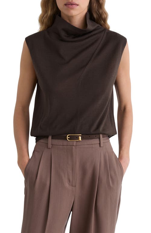 Reiss Reiss Honey Mock Neck Wool Shell