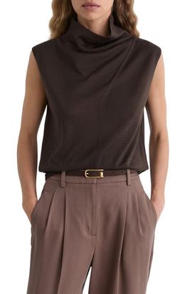 Reiss Reiss Honey Mock Neck Wool Shell