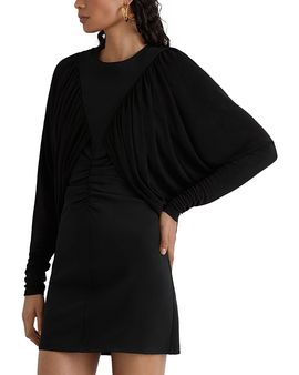 Reiss Reiss Imogen Draped Round Neck Mini Dress