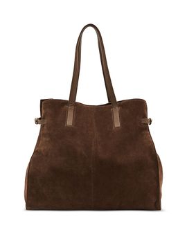 Reiss Reiss Indigo Oversized Suede Tote