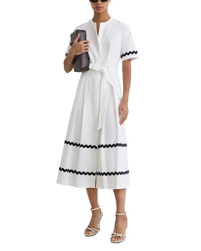 Reiss Reiss Isabelle Rick Rack Trim Midi Dress