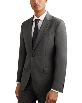 Reiss Reiss Jackal Wool Classic Fit Herringbone Blazer
