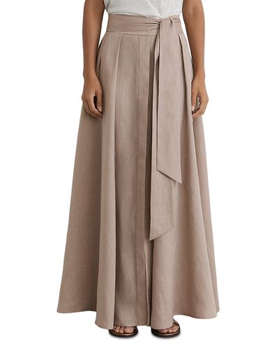 Reiss Reiss Jackie Linen Scarf Tie Waist Maxi Skirt