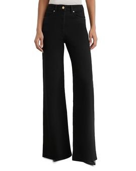 Reiss Reiss Jas High Rise Wide Leg Jeans in Black