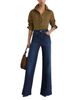 Reiss Reiss Jas High Rise Wide Leg Jeans in Dark Blue - 2
