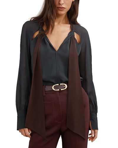 Reiss Reiss Jasmine Tie Neck Blouse