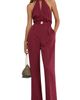 Reiss Reiss Jodie Halter Neck Belted Wide Leg Jumpsuit - 1