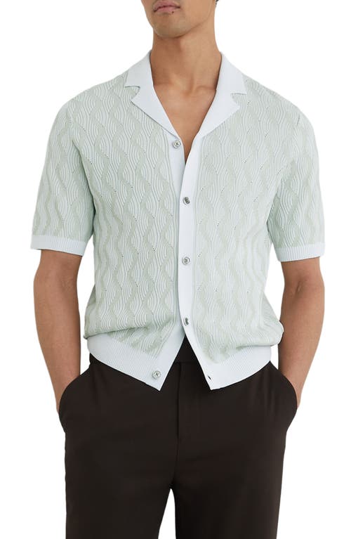 Reiss Reiss Johnny Short Sleeve Camp Collar Cardigan