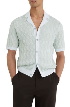 Reiss Reiss Johnny Short Sleeve Camp Collar Cardigan
