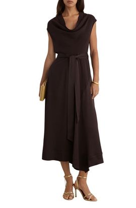 Reiss Reiss Justine Cowl Neck Asymmetrical Midi Dress