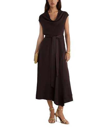 Reiss Reiss Justine Cowl Neck Sash Waist Midi Dress