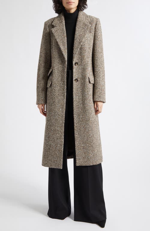 Reiss Reiss Kai Houndstooth Check Wool Blend Coat