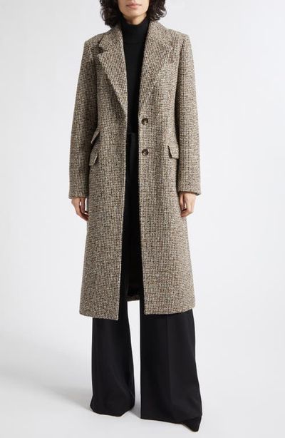 Reiss Reiss Kai Houndstooth Check Wool Blend Coat