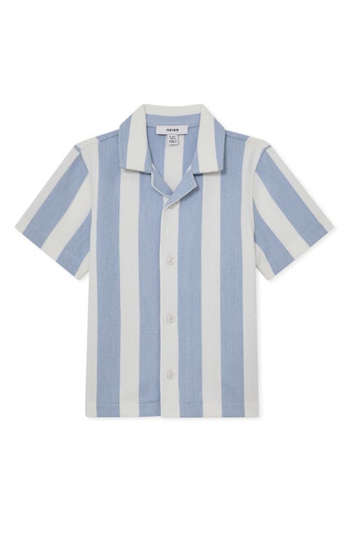 Reiss Reiss Kids' Dexter Stripe Short Sleeve Camp Shirt