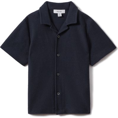 Reiss Reiss Kids' Gerrard Sr. Short Sleeve Cotton Button-Up Shirt
