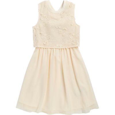 Reiss Reiss Kids' Gianna Floral Embroidered Dress