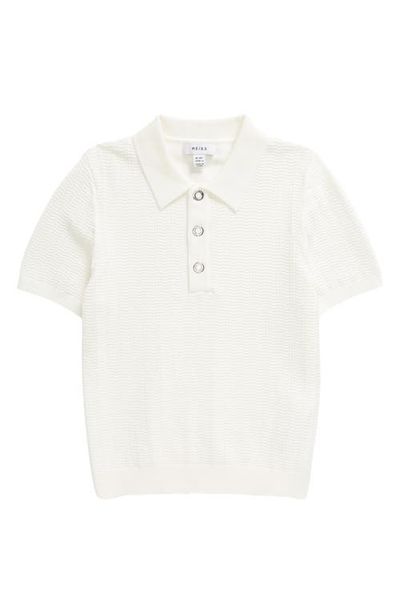 Reiss Reiss Kids' Pascoe Jr. Textured Polo Sweater