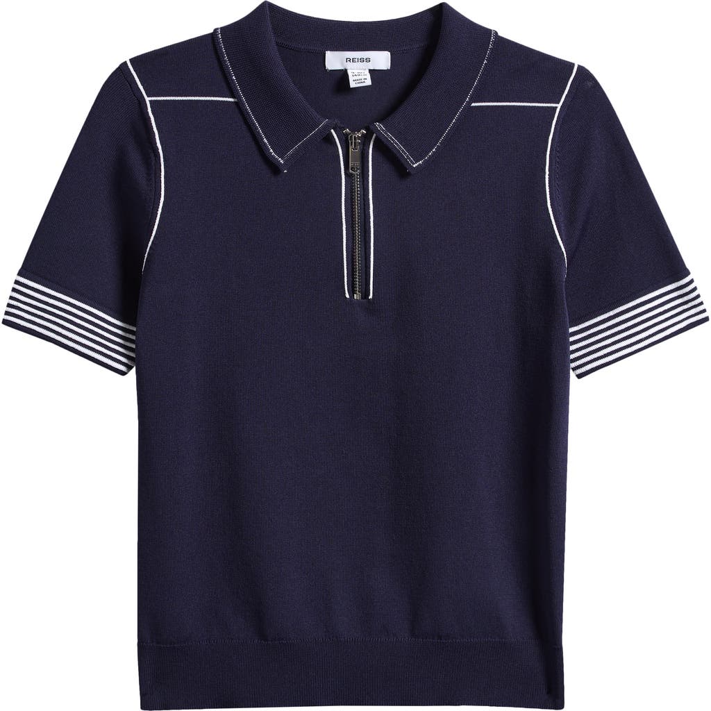 Reiss Reiss Kids' Whorlton Quarter Zip Polo Sweater