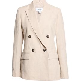Reiss Reiss Kit Double Breasted Linen Blazer