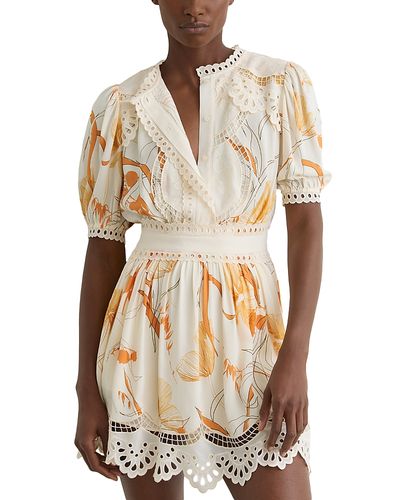 Reiss Reiss Lace Trim Dress