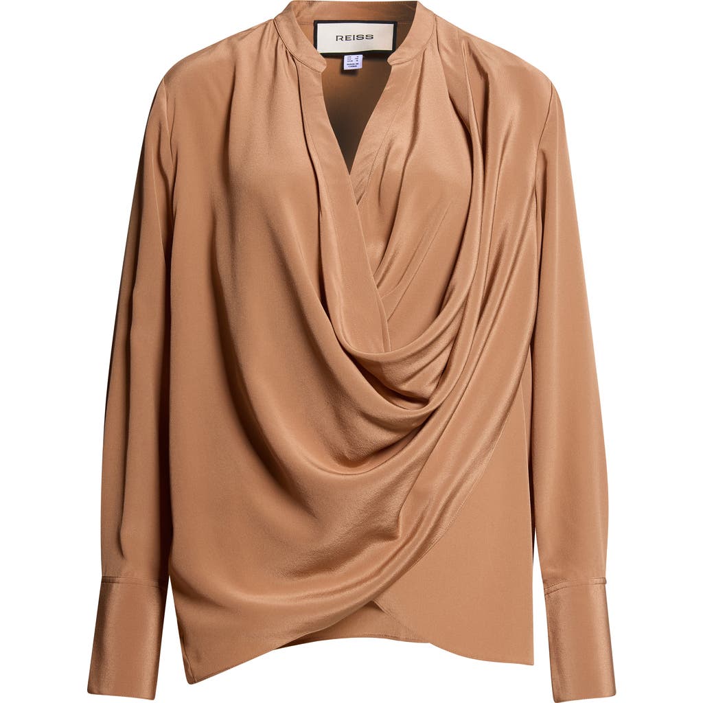 Reiss Reiss Lauren Drape Silk Top