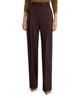 Reiss Reiss Leisel Wool Blend Wide Leg Suit Trousers